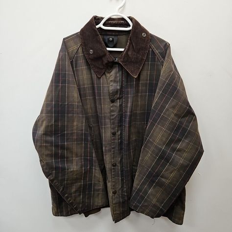 Barbour Vintage A113 Bedale Tartan Waxed Waterproof Country Jacket Coat C 50 Genuine vintage Barbour wax jacket . Rare design, hard to find Size c 50 total length: 32" Pit to pit: 28" Preloved but in very good condition, see all pictures.  No damages. Some bobbling to inner fleece lining Made in England, so extra quality Trusted seller, please see recent feedback for extra buying comfort Any questions please ask Barbour Jacket Outfit, Barbour Coat, Finding Style, Vintage Barbour, Barbour Wax Jacket, Barbour Wax, Wax Jacket, Checkered Jacket, Barbour Jacket