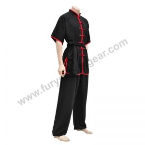 Kung Fu Uniform Women, Martial Arts Uniform Design, Warrior Uniforms, Martial Art Outfit, Chinese Martial Arts Clothing, Martial Arts Outfit, Fire Rabbit, Bjj Kimono, Tai Chi Clothing