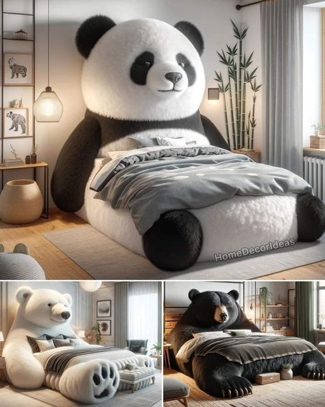 Castle Bedroom Kids, Bedroom Moody, Diy Crafts To Do At Home, Apartment Bedroom Ideas, Panda Items, Baddie Apartment, Bear Bed, Sweet Home Design, Diy Room Decor For Teens