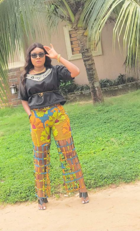 Ankara Trousers, Lace Dress Outfit, African Clothes, Ankara Dress, Ankara Styles, Dress Outfit, African Women, African Dress, African Clothing