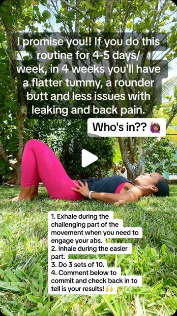 Cert. Mommy Tummy Coach on Instagram: "These are the exact exercises that helped me flatten my tummy, help my back pain and leaking. Don’t say I never gave you nuthin’ 😝 ❤️ 😊 #pregnancytransformation #fitnessprogram#weightlossprogram #diastasisrecti#mompouchworkout #mompouchchallenge#pelvicfloorexercises #pelvicfoor#postpartumexercise#postpartumrecoveryjourney#diastasisrectiexercises#diastasisrectirecovery #pregnancyworkouts#pregnancyexercise #abworkouts" Easy Workouts For Beginners, Mommy Tummy, Deep Core, Daily Burn, Flatter Tummy, Home Workout Videos, Pelvic Floor Exercises, Sit Ups, Diastasis Recti