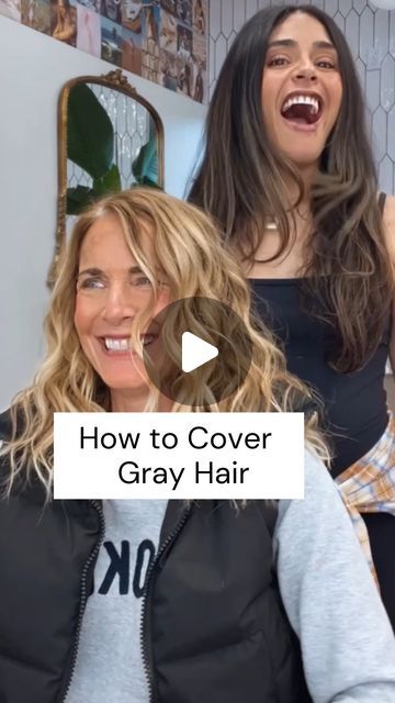 Michele Baratta-Detwiler / Bella Branch DIY on Instagram: "How to cover your gray hair! Everyone’s gray hair journey is different. Should you go all gray or should you dye it? I choose to lighten my hair so the gray isn’t as noticeable as it grows out each month. Watch my stylist as she explains how to transition your gray hair.
Do you color your gray hair?

#grayhair #grayhairtransition #over50fashion #over40women #overfiftystyle #haircolorspecialist" Grey Hair Cover Up Ideas, Best Balayage To Cover Gray Hair, Demi Color Over Gray, Grey Hair Cover Up, Global Hair Color, Branch Diy, Grey Brown Hair, Grey Hair Journey, Going Gray Gracefully