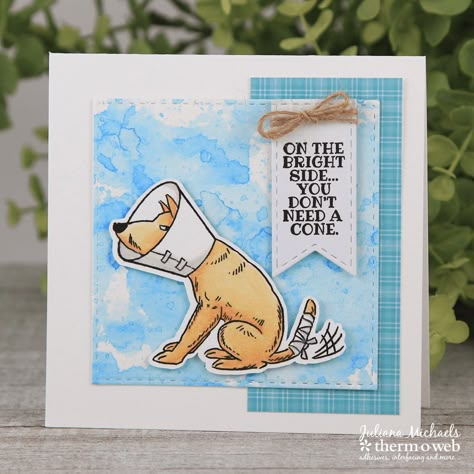 Feel Better Cards, Funny Get Well Cards, Art Impressions Cards, Art Impressions Stamps, Get Well Wishes, Funny Farm, Cards Art, Art Impressions, Dog Cards