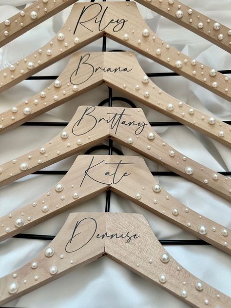 Bridesmaid Hangers Diy, Diy Wedding Hangers, Wedding Party Hangers, Bridesmaid Dress Hangers, Bride Hanger Personalized, Personalized Bridesmaid Hangers, Diy Bridal Party, Bridal Party Hangers, Diy Bridesmaid Gifts