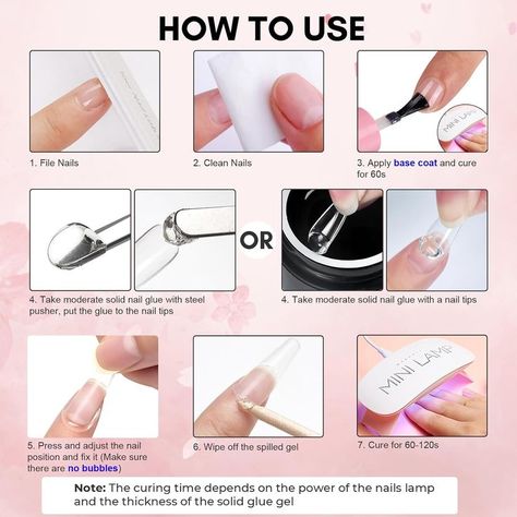 Makartt Solid Nail Glue Gel for Press On Nails- Strong Clear Acrylic Nail Tips Solid Gel Nail Glue for Fake Nails Soft Gel Nail Tips Solid Hard Gel for... Nails Soft Gel, Solid Nail Glue, Nail Glue Gel, Clear Acrylic Nails, Soft Gel Nails, Gel Nail Tips, Hard Gel, Soft Gel, Home Salon