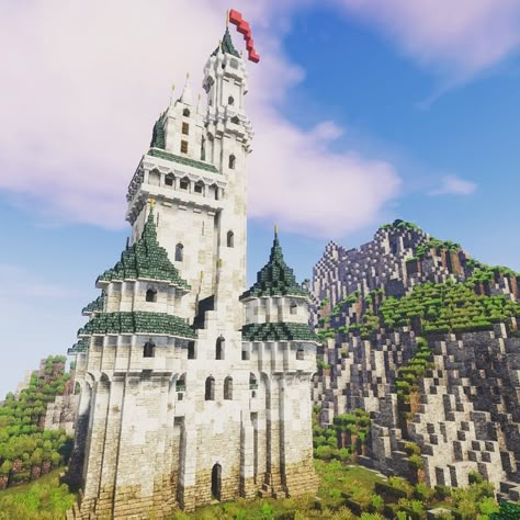 #weareconquest - Twitter Search / Twitter White Castle Minecraft, Minecraft Ice Castle, Minecraft Mountain Castle, Minecraft Castle Blueprints, Minecraft Castle Designs, Minecraft Kingdom, Construction Minecraft, Minecraft City Buildings, Hyrule Castle