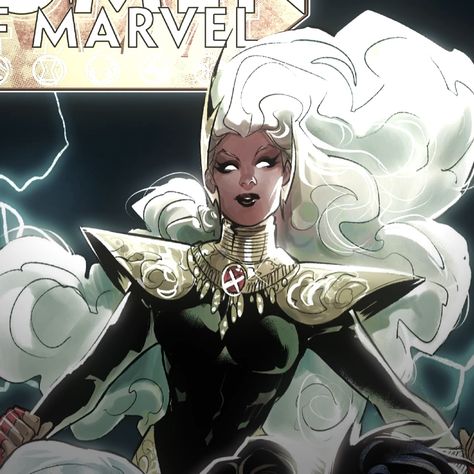 Storm - ororo munroe - marvel comics Storm Xmen Art, Ororo Munroe Comic, Black Art Anime, Marvel Storm, Black Female Superhero, Storm Aesthetic, Storm Xmen, X Men Storm, Storm X Men