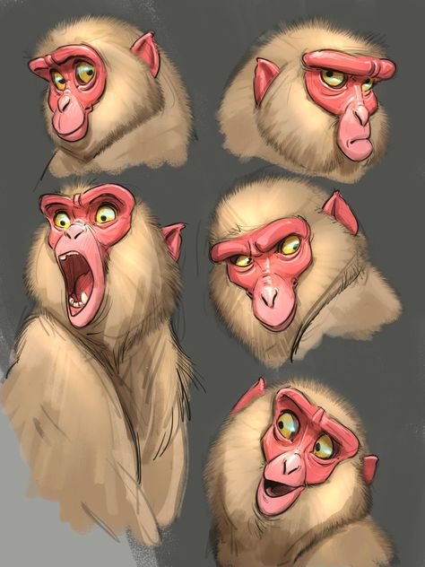 The Art of Aaron Blaise ★ Find more at http://www.pinterest.com/competing/ Monkey Art Illustration, Monkey Sketch, Aaron Blaise, Character Design Cartoon, Monkey 3, Monkey Art, Character Sketches, Animal Sketches, Character Design Animation