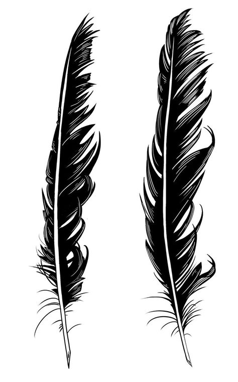 Ink Quill Tattoo, Crow Feather Tattoo, Tattoo Plume, Feather Knife, Quill Tattoo, Indian Feather Tattoos, Crow Feather, Raven Feather, Mother Nature Tattoos