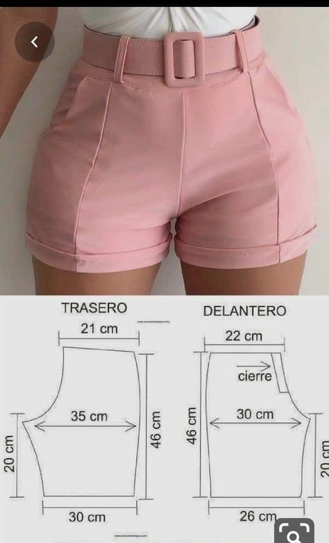 Como Fazer Short, Pola Rok, Clothing Pattern Design, Trousers Pattern, Easy Dress Sewing Patterns, Sewing Clothes Women, Fashion Design Patterns, Sewing Tutorials Clothes, Diy Clothes Design