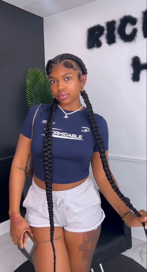 Dutch Braids Black Women, Long Dutch Braids, Dutch Braids Black Hair, Braids Black Women, Two Braid Hairstyles, Dutch Braids, Feed In Braids Hairstyles, Cute Braided Hairstyles, Two Braids