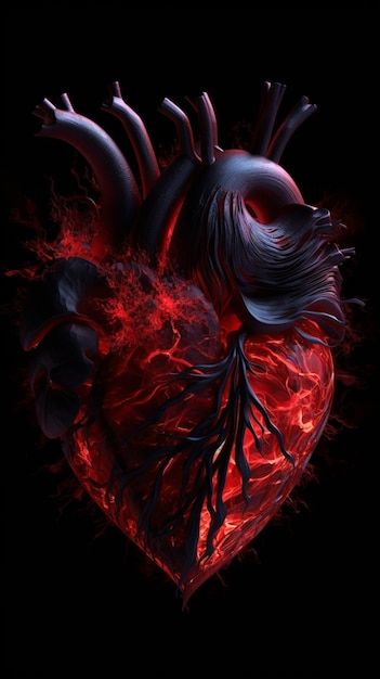 Un Coeur Noir Avec Des Flammes Rouges De... | Premium Photo #Freepik #photo #cardiaque #cardiogramme #cardiovasculaire #circulatoire The Uninvited, Gals Photos, Anatomical Heart, Dark Heart, Anime Drawings Boy, Heart Art, Dark Fantasy Art, Girly Photography, Premium Photo