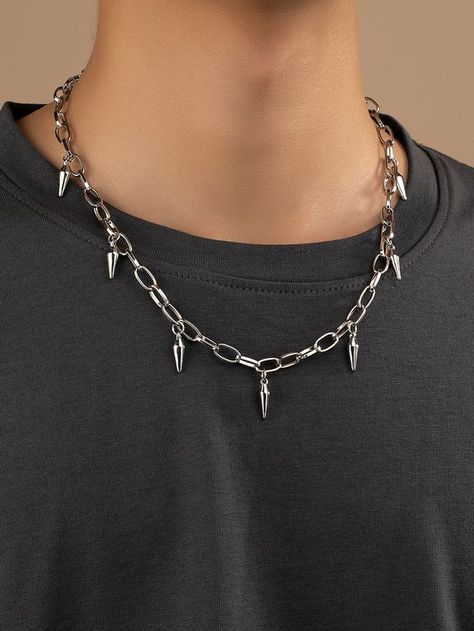 They're super cute Mens Aesthetic Accessories, Mens Goth Jewelry, Mens Necklaces Aesthetic, Goth Necklace Men, Y2k Mens Jewelry, Goth Jewelry Men, Emo Jewelry Men, Jewelry Men Aesthetic, Male Jewelry Aesthetic