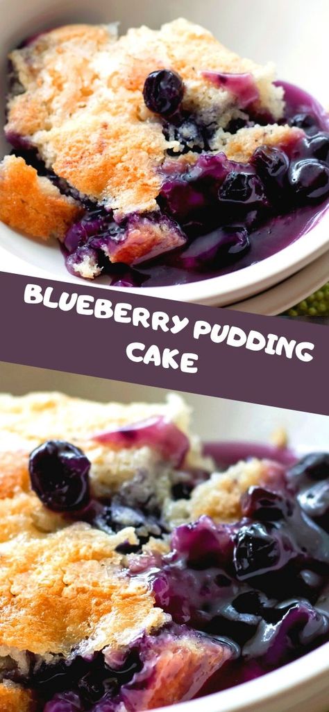 Small Batch Blueberry Desserts, Blueberry Pudding Cake, Blueberry Pudding, Cake For Two, Blueberry Desserts Recipes, Dessert Design, Recipe For Two, Fast Desserts, Blueberry Breakfast Cake