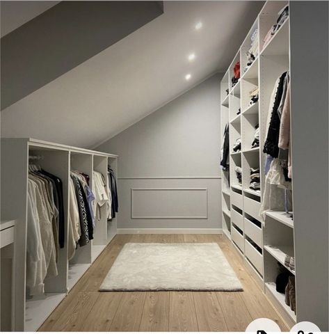 Loft Conversion Dressing Room, Loft Conversion Layout, Loft Closet, Attic Wardrobe, Attic Bedroom Storage, Bedroom Built Ins, Attic Bedroom Designs, Closet Renovation, Attic Bedrooms