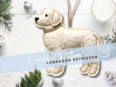 Unveil the crafter in you with our DIY Golden Lab/Retriever Felt Ornament templated and curated for dog aficionados and craft enthusiasts. This digital product, available for instant download, escorts you through a creative journey of crafting a distinct Felt Animal ornament.  Upon purchase, you'll receive a comprehensive PDF document rich with easy-to-follow instructions and the essential felt patterns to animate your felted canine companions. Whether you're a newcomer to the world of embroidery or a fervent admirer of felt crafts, this bundle promises a gratifying expedition for all. Immerse in the holiday festivity with this handmade embroidery design collection. Once crafted, this Felt Christmas Decoration are perfect for gracing your Felt Christmas Tree, serving as personalized gift t Ornament Made By Dog, Felt Dog Ornament, Felt Ornaments Diy, Embroidery Dog, Diy Felt Christmas Ornaments, Dog Patterns, Felt Ornaments Patterns, Felt Christmas Decorations, Felt Ornament