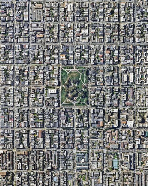 Gallery of Orthogonal Grids and Their Variations in 17 Cities Viewed from Above - 14 Aerial Photography City, Garden Grid, Colorful Homes, Alamo Square, Residential Neighborhood, City Grid, City Layout, Real Estate Signs, Aerial Images