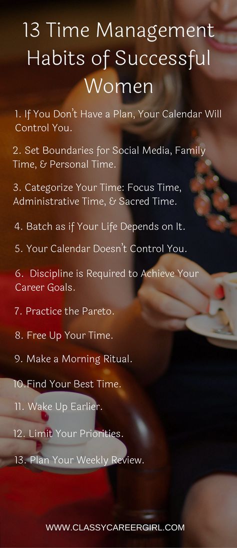 13 Time Management Habits of Successful Women Habits Of Successful Women, Agile Project Management, Career Girl, Time Management Strategies, Good Time Management, Life Management, Classy Girl, Time Management Skills, Mental Training