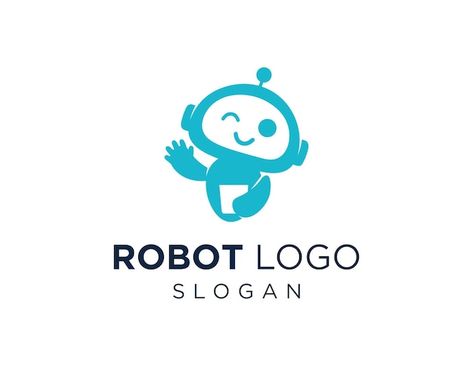 Vector robot logo design | Premium Vector #Freepik #vector #robot-logo #robot-mascot #robot-illustration #robot-icon Robot Logo Design, Robot Mascot, Robot Icon, Robot Logo, Logo Reference, Computer Logo, Vector Robot, Toys Logo, Logotype Branding