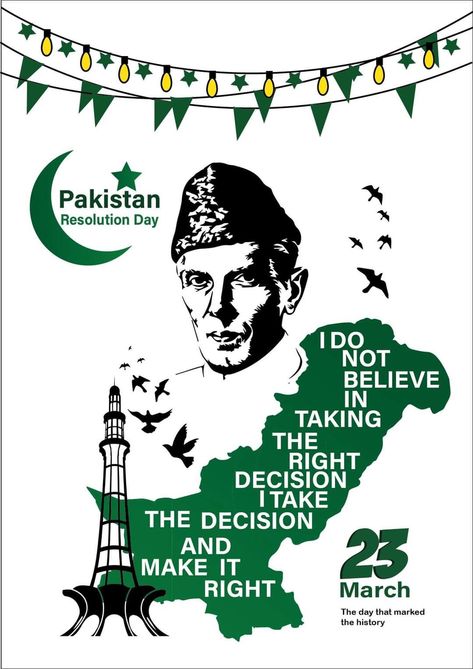 Pakistan Resolution Day Poster, Defense Day Pakistan Poster, Pakistan National Day, Pakistan Resolution Day, Arts And Crafts For Kids Toddlers, Happy Independence Day Pakistan, Pakistan Art, Soft Board, Independence Day Poster