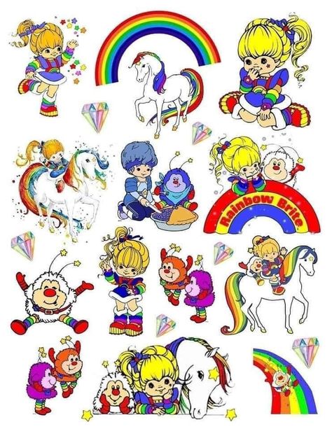 Childhood Memories 80s, Bright Tattoos, Cartoons 80s 90s, 1980s Childhood, Nostalgic Images, Canvas Drawings, Rainbow Bright, Childhood Days, 80s Cartoons