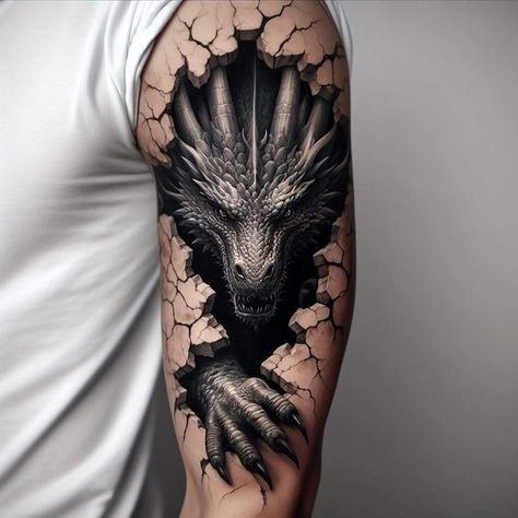 Dragon Leg Tattoo, Dragon Tattoo Realistic, 3d Dragon Tattoo, Dragon Tattoo Outline, Japanese Style Tattoo, Arm Cover Up Tattoos, Tato 3d, Forearm Cover Up Tattoos, Fenrir Tattoo