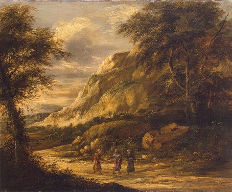 Where are you on the Road to Emmaus? [Roghman Roelant landscape, "Christ on the Road to Emmaus,"  1650-1660] The Road To Emmaus, Bible Reflection, Road To Emmaus, Bible Story Crafts, Gospel Of Luke, Jesus Christ Painting, Life Of Christ, In His Time, Jesus Resurrection