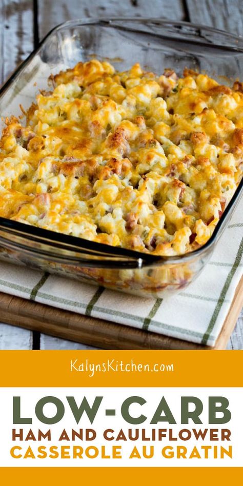 Ham And Cauliflower Casserole, Ham And Cauliflower, Ham Casserole, Favorite Casseroles, Soup Appetizers, Keto Casserole, Low Carb Casseroles, Boiled Egg Diet Plan, Chips Ahoy