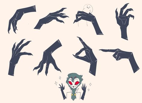 Stolas Character Design, Character Hand Design, Helluva Boss Hands Reference, Stolas Outfit Ideas, Stolas Drawing Reference, Stolas References, Hazbin Hotel Hands Reference, Helluva Boss Hands, Blitz Reference