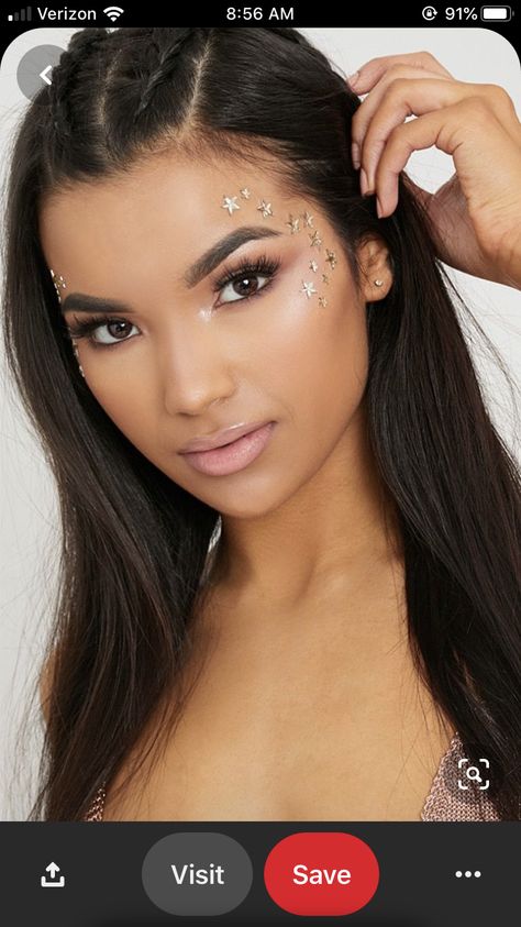 Coachella Make-up, Festival Face Jewels, Music Festival Makeup, Music Midtown, Make Up Diy, Gem Makeup, Coachella Makeup, Mario E Luigi, Festival Make Up