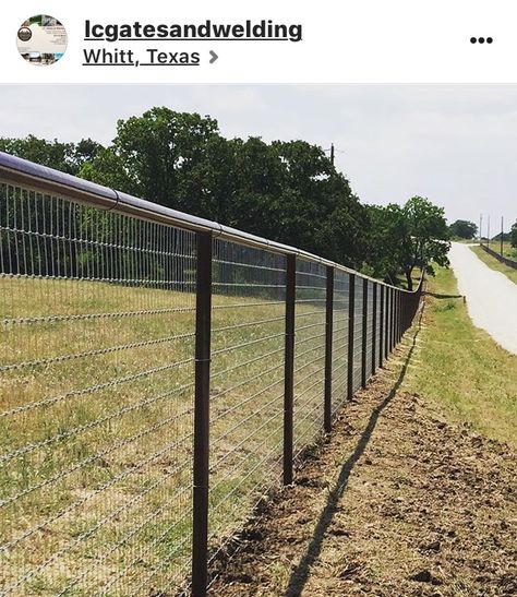 Leather Brown Top rail pipe fence Top Rail Fence, Oil Pipe Fence, Ranch Fencing Ideas, Pipe Fence Entrance, Ranch Fence Ideas, Horse Fence Ideas, Pipe Fence Ideas, Dog Yard Fence, Apartment Backyard