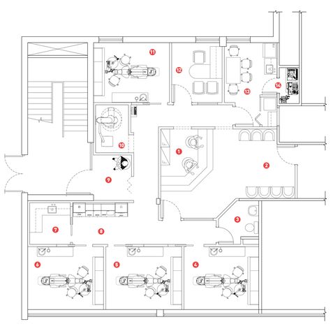 Sterilization Area Dental Clinic, Dental Clinic Layout Floor Plans, Dental Clinic Layout, Dental Clinic Floor Plan, Clinic Plan, Dentist Office Design Interiors, Consultation Room, Labs Plan, Pediatric Hospital