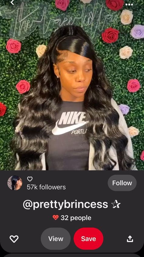 Half Up Hair Braid, Braid Half Up, Braid Half Up Half Down, Straightening Natural Hair, Black Wedding Hairstyles, Weave Ponytail Hairstyles, Sew In Hairstyles, Birthday Hairstyles, Braided Half Up