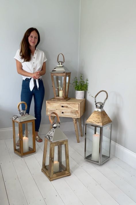 Wood lantern decor