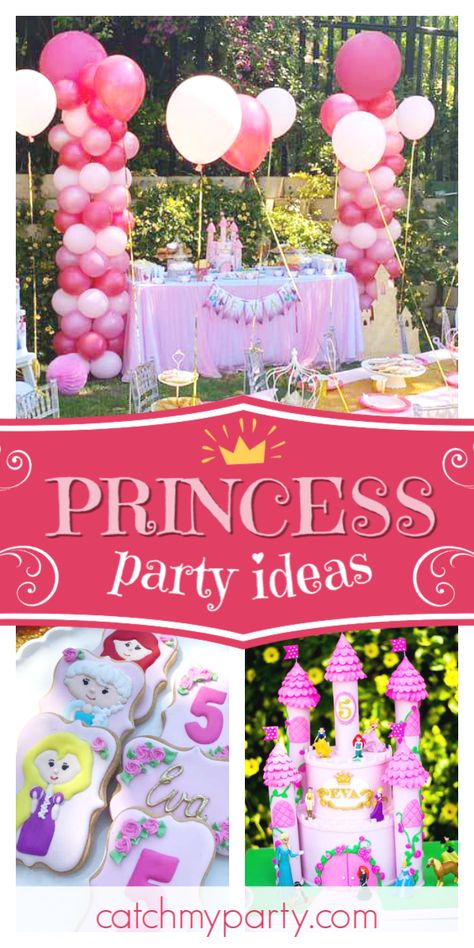 Take a look at this stunning princess birthday party! The castle birthday cake is amazing! See more parties and share yours at CatchMyParty.com #catchmyparty #partyideas #princessparty #girlbirthdayparty Princess And Knights Birthday Party, Castle Theme Birthday Party, Princess And Knight Birthday Party, Princess Aurora Party, Sleeping Beauty Birthday Party, Beauty Party Ideas, Princess And Knight, Cinderella Musical, Knight Birthday