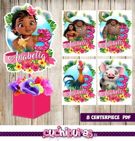 Moana Printables, Moana Centerpieces, Disney Moana Birthday Party, Festa Moana Baby, Moana Bebe, Baby Moana, Moana Birthday Party, Moana Party, Moana Birthday