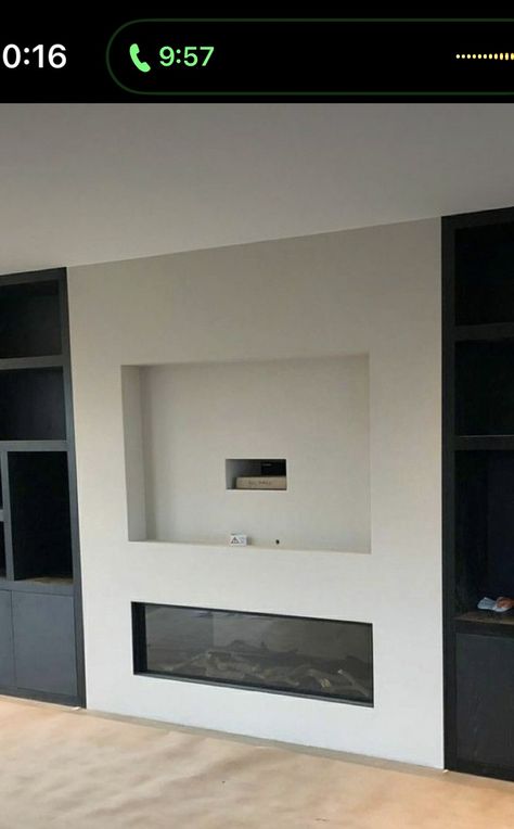 Linear Fireplace, Stair Remodel, New Living Room, Home Design Decor, Cool Tones, Wall Unit, Perth, House Decor, Basement