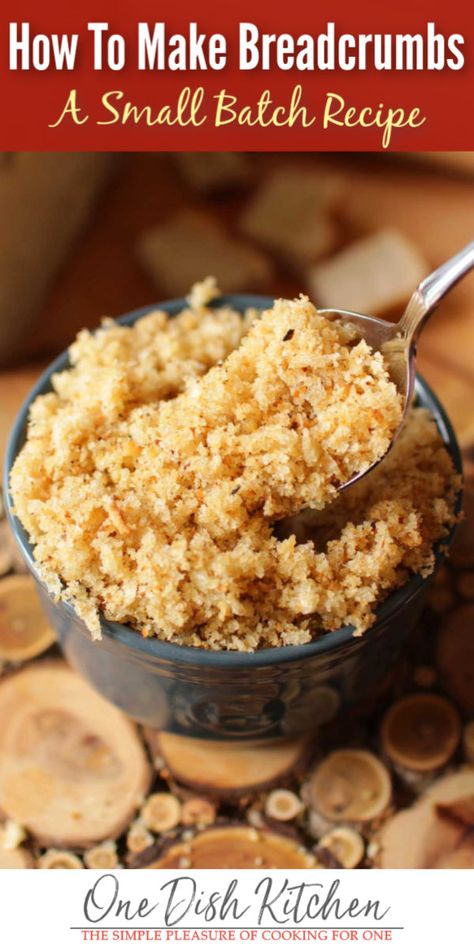 Breadcrumb Recipe, Breading Chicken, Easy Bread Crumbs, Homemade Breadcrumbs, How To Make Breadcrumbs, Homemade Bread Crumbs, Make Homemade Bread, Bread Crumbs Recipe, Small Batch Cooking