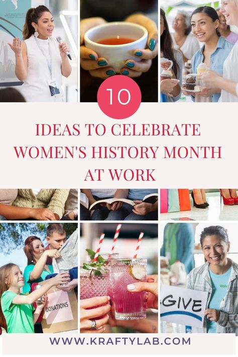 Women’s History Month is an opportunity to reflect on our impact as organizations and find out what we can do more to support women and girls in our companies, communities, and beyond. This article will feature fun and engaging ideas to help you celebrate WHM at work, including speaker events, giving back opportunities, team building and more! National Women’s Day Activities, Woman History Month Activities, Women’s Day Decoration, Women's Day Activities For Women, Womens Day Event Ideas, Women’s History Month Ideas, Women’s Day Ideas, Women’s Day Activities, International Women’s Day Activities