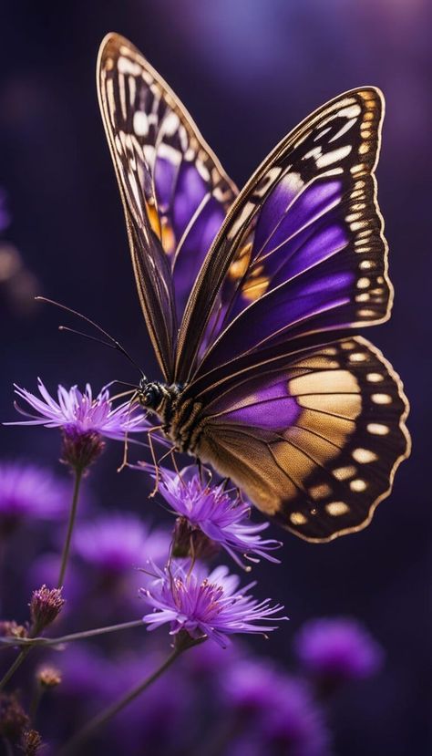 Purple Gold Painting, Beautiful Butterfly Images, Wings Artwork, Beautiful Butterfly Pictures, Beautiful Butterfly Photography, Butterfly Species, Butterflies Art, Beautiful Butterflies Art, Butterfly Images