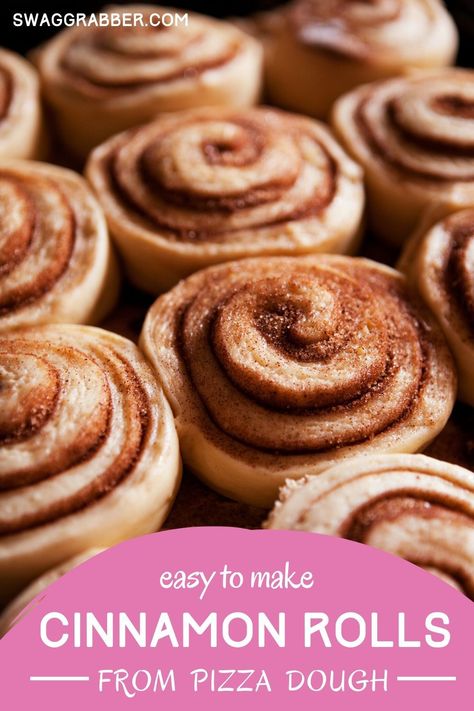 Rolls From Pizza Dough, Cinnamon Rolls With Pizza Dough, Quick Cinnamon Rolls Recipe, Pizza Dough Cinnamon Rolls, Yeast Cinnamon Rolls, No Yeast Cinnamon Rolls, Make Pizza Dough, Make Cinnamon Rolls, Quick Cinnamon Rolls