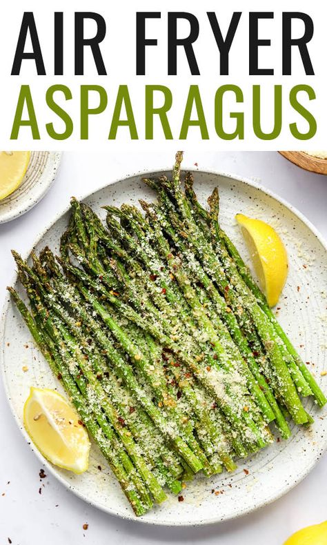 Air Fryer Asparagus Air Fryer Asparagus, Tender Asparagus, Asparagus Recipes Roasted, Parmesan Asparagus, Delicious Appetizers, Keto Side, Gluten Free Sides Dishes, Healthy Side Dish, Air Fryer Oven Recipes