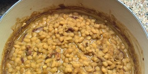 Grandma Browns canned baked beans are available in the northeast USA but not common elsewhere. They are very simple with only 6 ingredients named on the can. This is a process to recreate them faithfully. Note that these beans are not tomato based, they are thick not saucy, and they are only mildly sweet. The final product either from the can or from the recipe is easily modified to your taste by adding bacon, tomato ketchup, brown sugar, spices. But they are great the way they are. They tast... Grandma Browns Baked Beans Recipe, Brown Beans Recipe, Bake Beans, Baked Beans From Scratch, Simple Baked Beans Recipe, Canned Baked Beans, Homemade Beans, Copy Cats, Grandparents Quotes