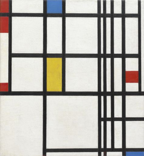 Piet Mondrian. Composition in Red, Blue, and Yellow. 1937-42 | MoMA Piet Mondrian Artwork, Mondrian Composition, Mondrian Art, Dutch Painters, Piet Mondrian, National Gallery, Wassily Kandinsky, Celebrity Art, Museum Of Modern Art