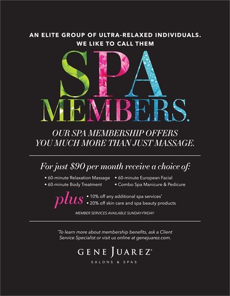 Data Stories: Gene Juarez Proves Membership has its Privileges - Salon Management Salon Membership Ideas, Spa Membership Ideas, Massage Membership Ideas, Medspa Memberships, February Med Spa Specials, Spa Manager, Membership Ideas, European Facial, Med Spa Marketing