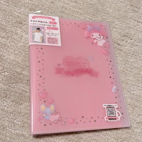 Brand New 40 Clear Pockets Gyaru School Supplies, Kawaii Journal Aesthetic, Cute Stationary School Supplies Notebooks, Girly School Supplies, Cute Pink Journal, My Melody Stuff, Preppy Stationary, Kawaii Folder, Kawaii Notes