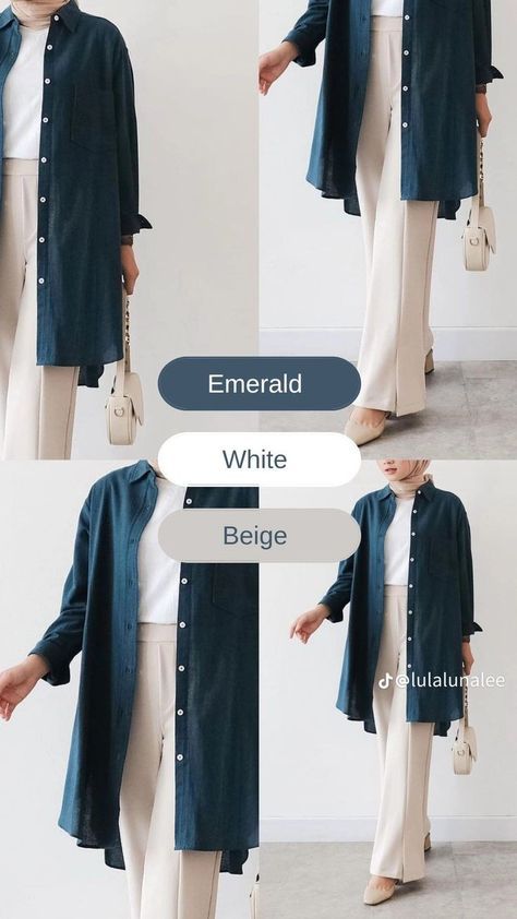 Mix And Match Outfits Hijab, Kulot Pants, Smart Casual Women Outfits, Match Outfits, Modest Casual Outfits, Simple Casual Outfits, Mix Match Outfits, Simple Style Outfits, Outfits Hijab