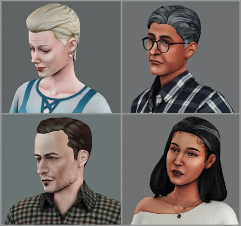 Ts4 Accessories, Sim4 Cc, Sims 4 Hair Male, Salt And Pepper Hair, Sims 4 Mm Cc, Sims 4 Mm, Best Sims, Sims 4 Cas, Sims 4 Cc Finds