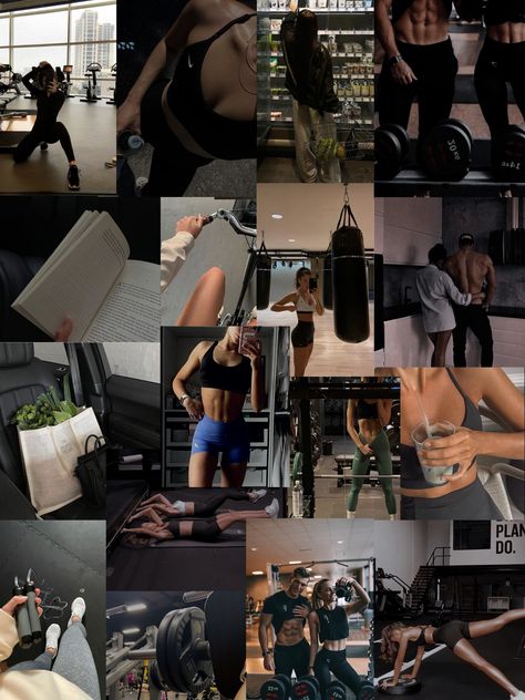 Working Out Mood Board, Athletic Mood Board, Fitness Aesthetic Mood Board, Fitness Brand Mood Board, Gym Vision Board Wallpaper, Workout Astetics Wallpaper, Exercise Mood Board, Romanticize Gym, Romanticizing Workout