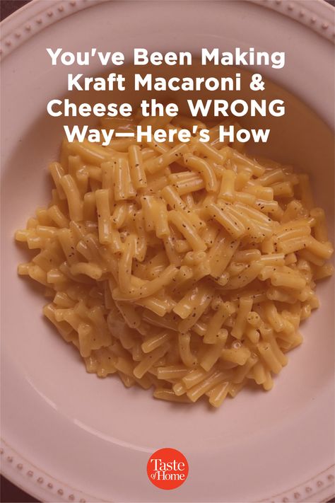 You've Been Making Kraft Macaroni & Cheese the WRONG Way—Here's How Tiktok Mac And Cheese, Kraft Mac And Cheese, Kraft Mac N Cheese, Cheese Noodles, Pesto Eggs, Kraft Dinner, Tiktok Recipes, Pickled Garlic, Cheese Powder